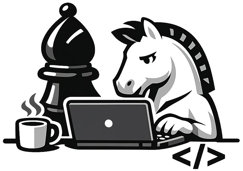 Inheritance Chess logo - a chess piece with inheritance arrows